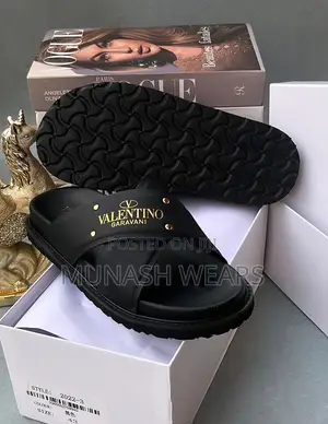 Valentino Leather Slipers