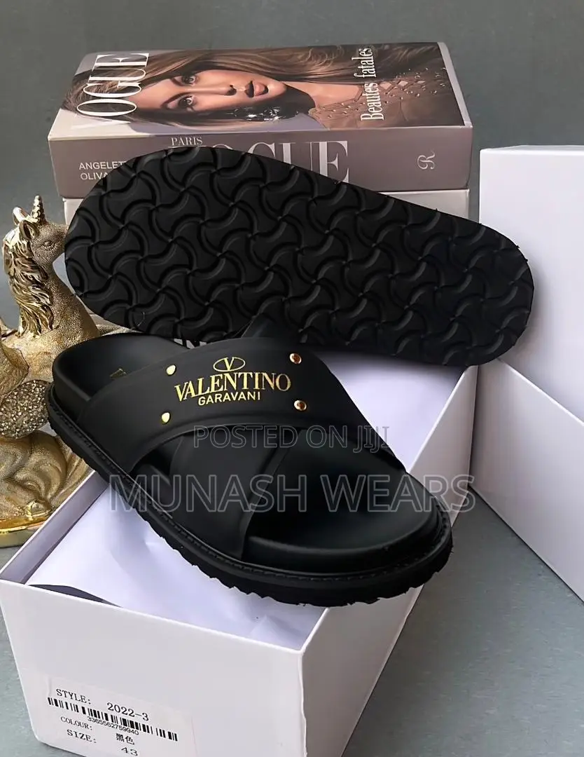 Valentino Leather Slipers
