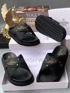 Valentino Leather Slipers