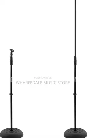 Photo - Tourtech TTS-MI1120BK Round Base Mic Stand –Microphone Stand