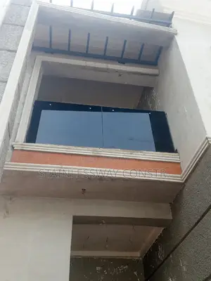 Dark Grey Glass  Balcony Railing