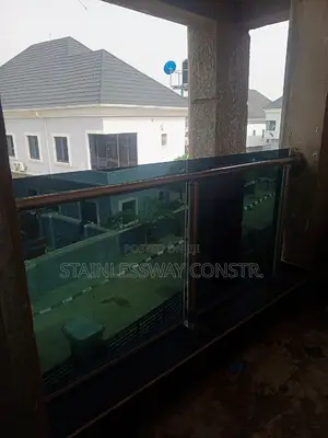 Dark Grey Glass  Balcony Railing