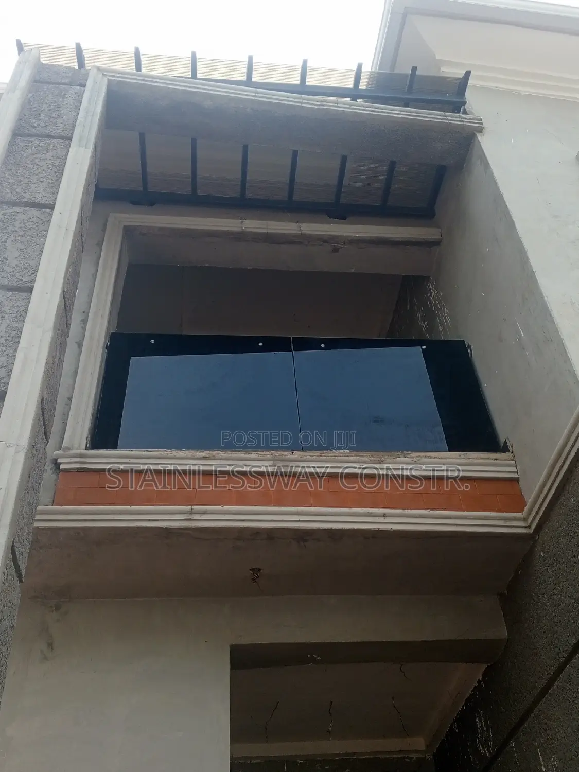 Dark Grey Glass Standard Railing
