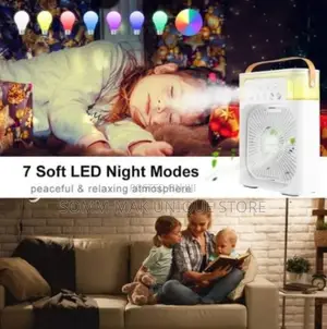 Usb Led Night Light + Air Cooler Fan - 7 Colors