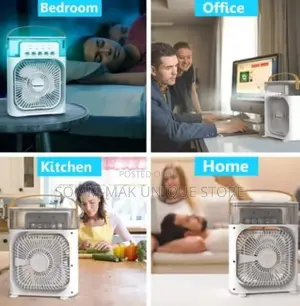 Usb Led Night Light + Air Cooler Fan - 7 Colors