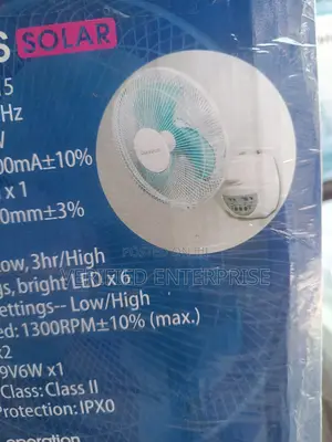 Rechargeable Wall/ Table Fan With Panel