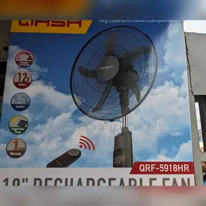 Qasa 18 Inch Solar Rechargeable Fan
