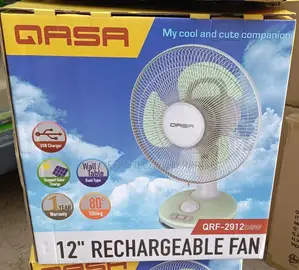 Qasa 12" Rechargeable Table Fan