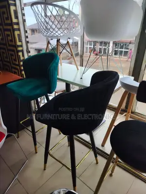 Photo - Fabric Made Imported Bar Stools