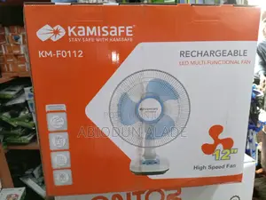 12 Inches Kamisafe AC/DC High Speed Rechargeable Fan