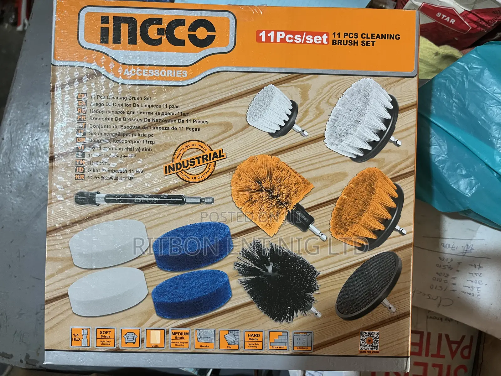 Ingco Set of Cleaning Brushes