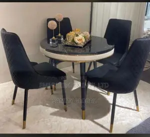 Round Marble Dining by 4 Seaters
