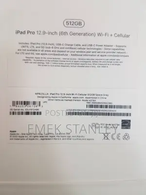 New Apple iPad Pro 12.9 (2022) 512 GB Gray