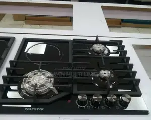 Polystar 3 Burner Gas Cooker and 1 Electric Built-in Gas Hob