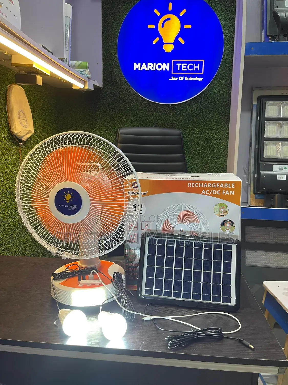 Rechargeable Solar Fan