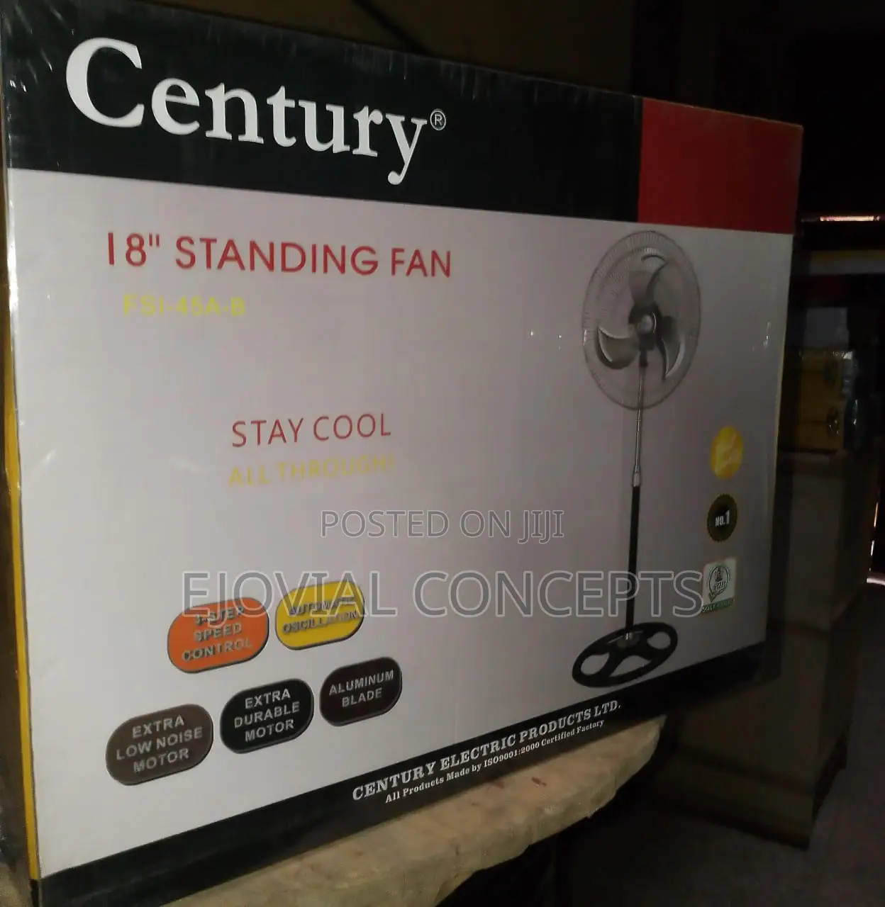 Century 18" Standing Fan FSI-45A-B