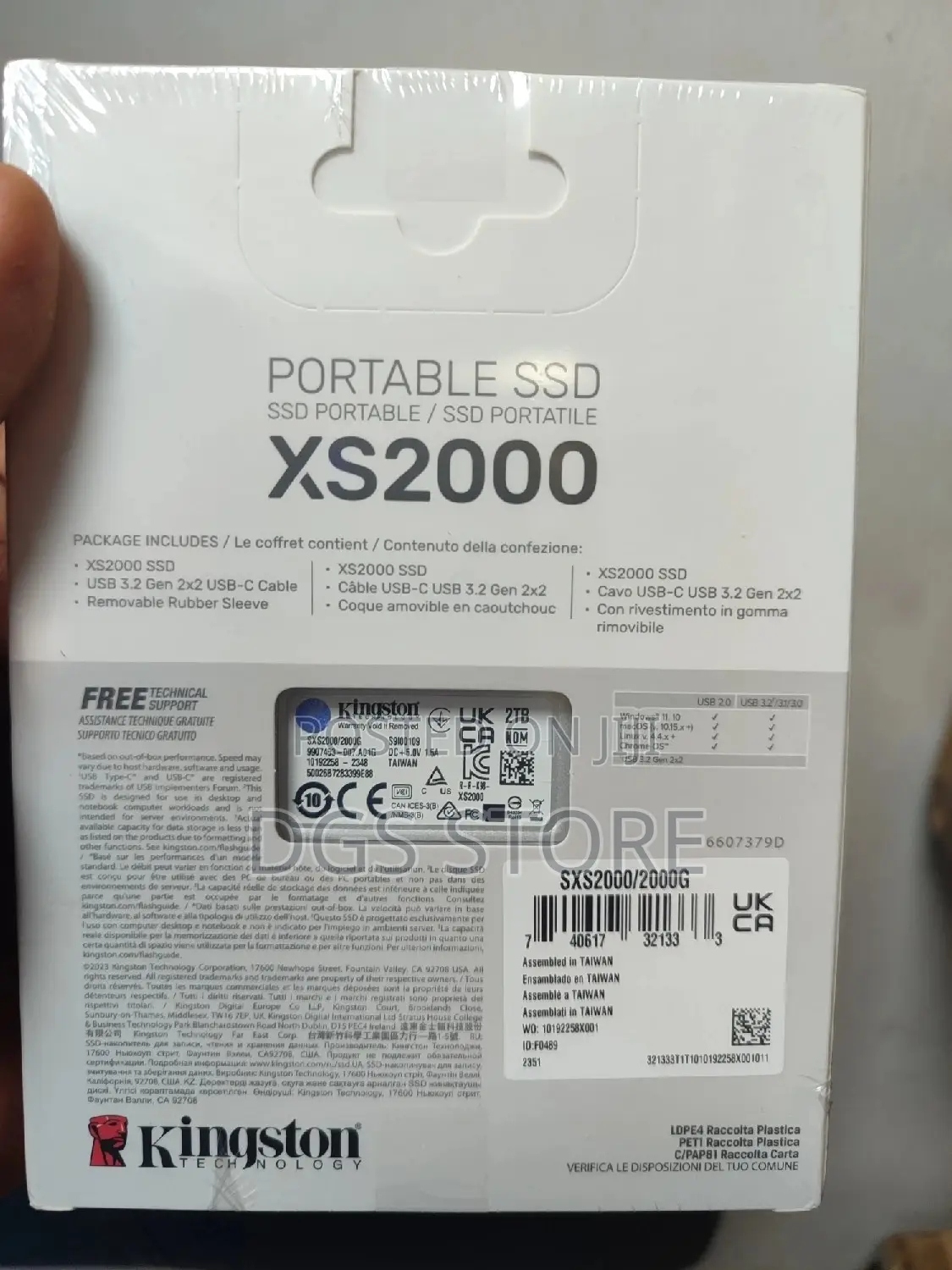 Kingston External SSD Hard Drive 2tb XS2000