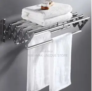 Stainless Steel Wall Mount Expandable Towel Rack