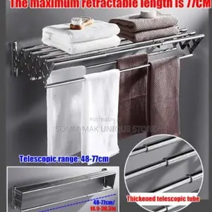 Stainless Steel Wall Mount Expandable Towel Rack