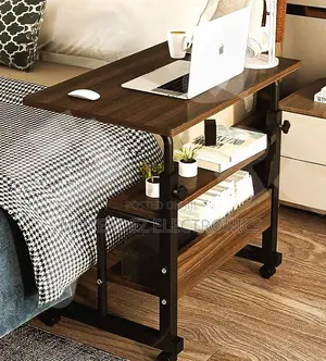 Adjustable 3 Steps 60cm Quality Wood Bedside Laptop Table