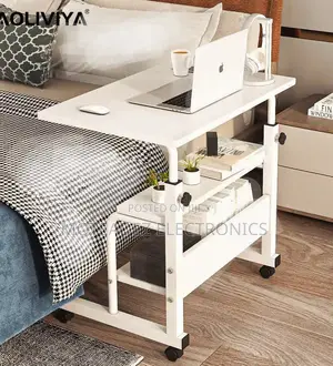 Adjustable 3 Steps 60cm Quality Wood Bedside Laptop Table