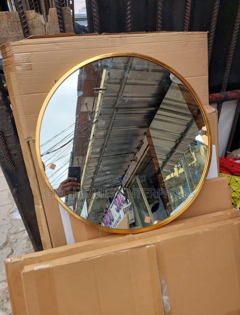 60/60cm Gold Frame Mirror