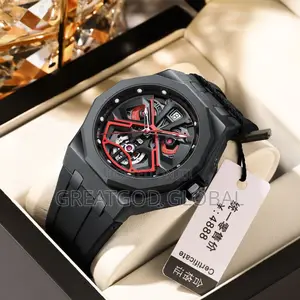 POEDAGAR RUBBER STRAP WRISTWATCH With Box Men Wears