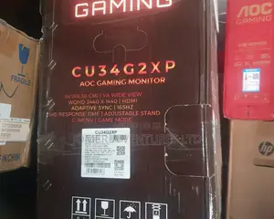 AOC 34" Monitor . Refresh Rate 165hz