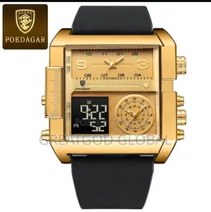 Poedagar Leather Wristwatch (Diesel Design)