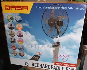 Qasa 18inches Rechargeable Fan With Remote Control
