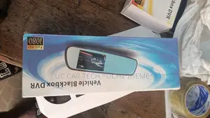 DVR Recording Mirror With Half Screen Front and Back Camera