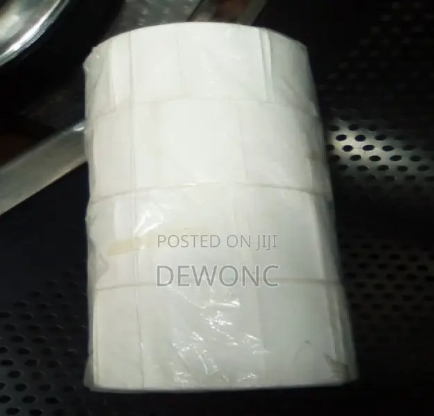 50x25mm Polyester Sticker 1000pcs Per Roll White