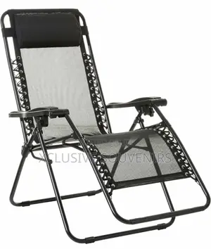 Textilene Adjustable Reclining Lounge Chair With Pillow