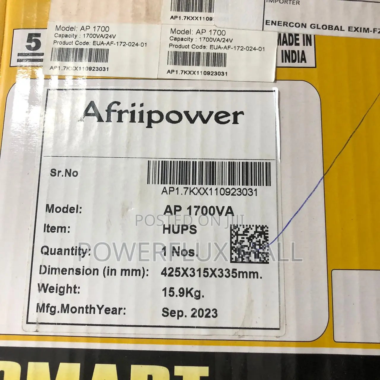 Afriipower 1700VA (1.7kva) 24V Pure Sine Wave Inverter in Ikeja - Solar