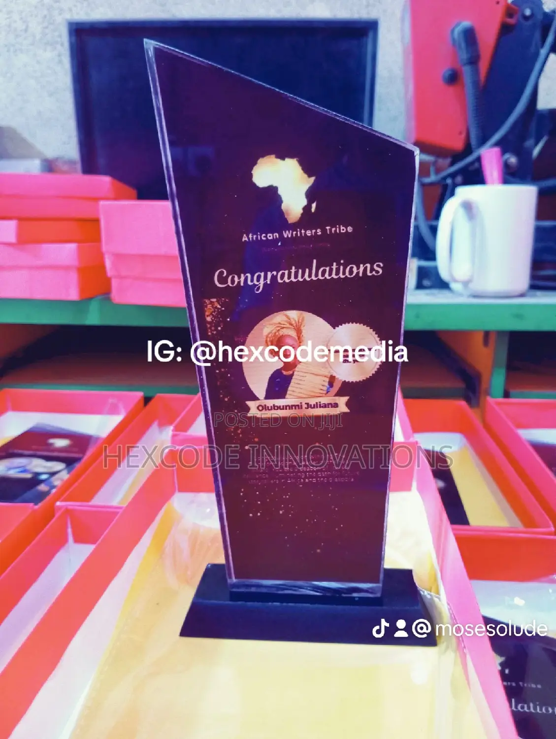 Wooden, Acrylic, Crystal Award Plaque