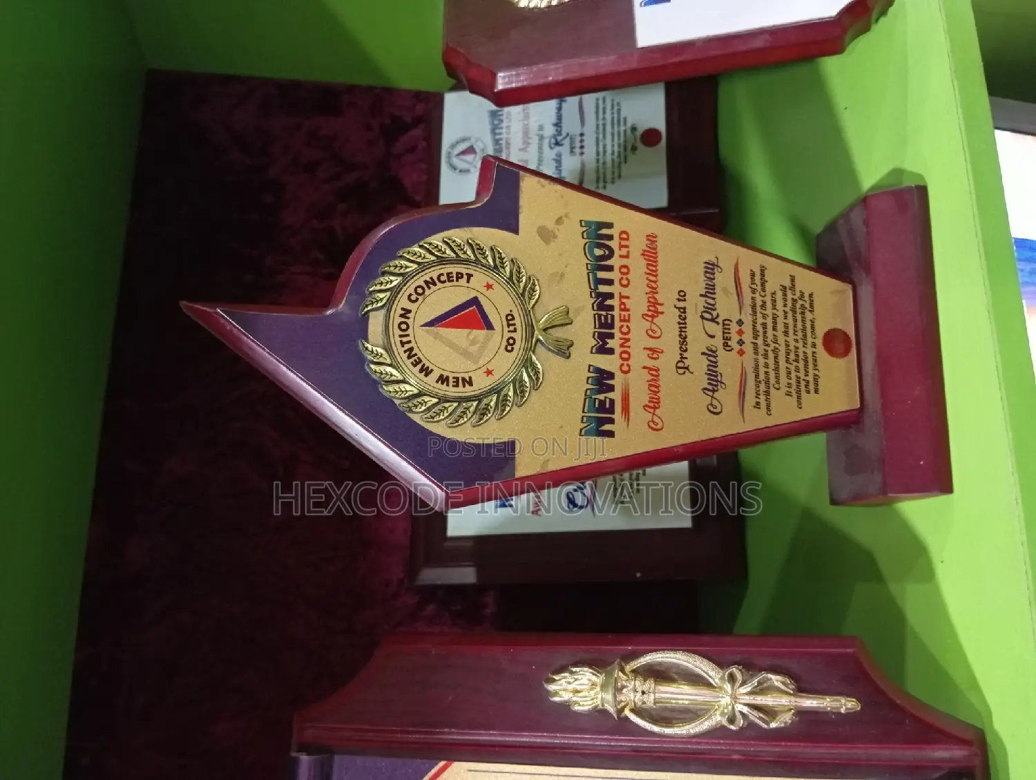 Wooden, Acrylic, Crystal Award Plaque