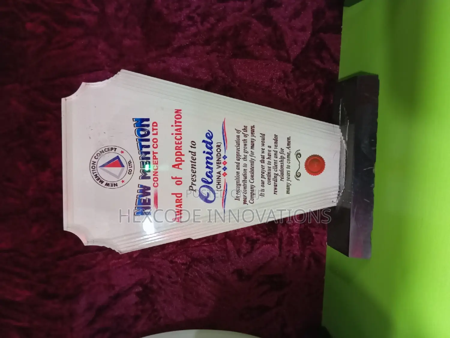 Wooden, Acrylic, Crystal Award Plaque