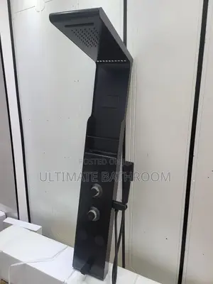 Black Power Shower With Temp Regulator