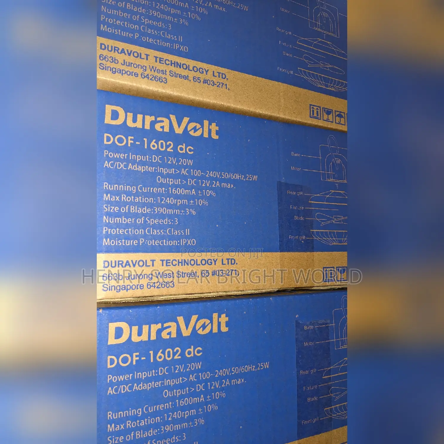 Duravolt 16 DC Orbit Fan