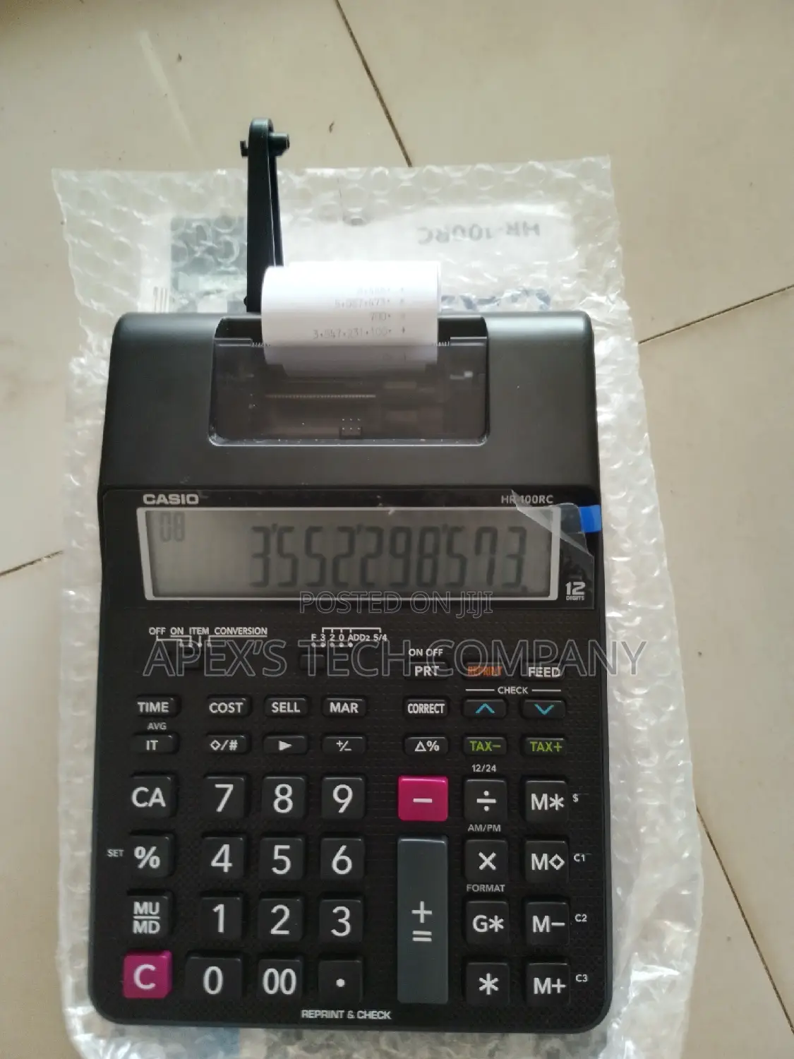 Casio Printing Calculator Hr-100rc