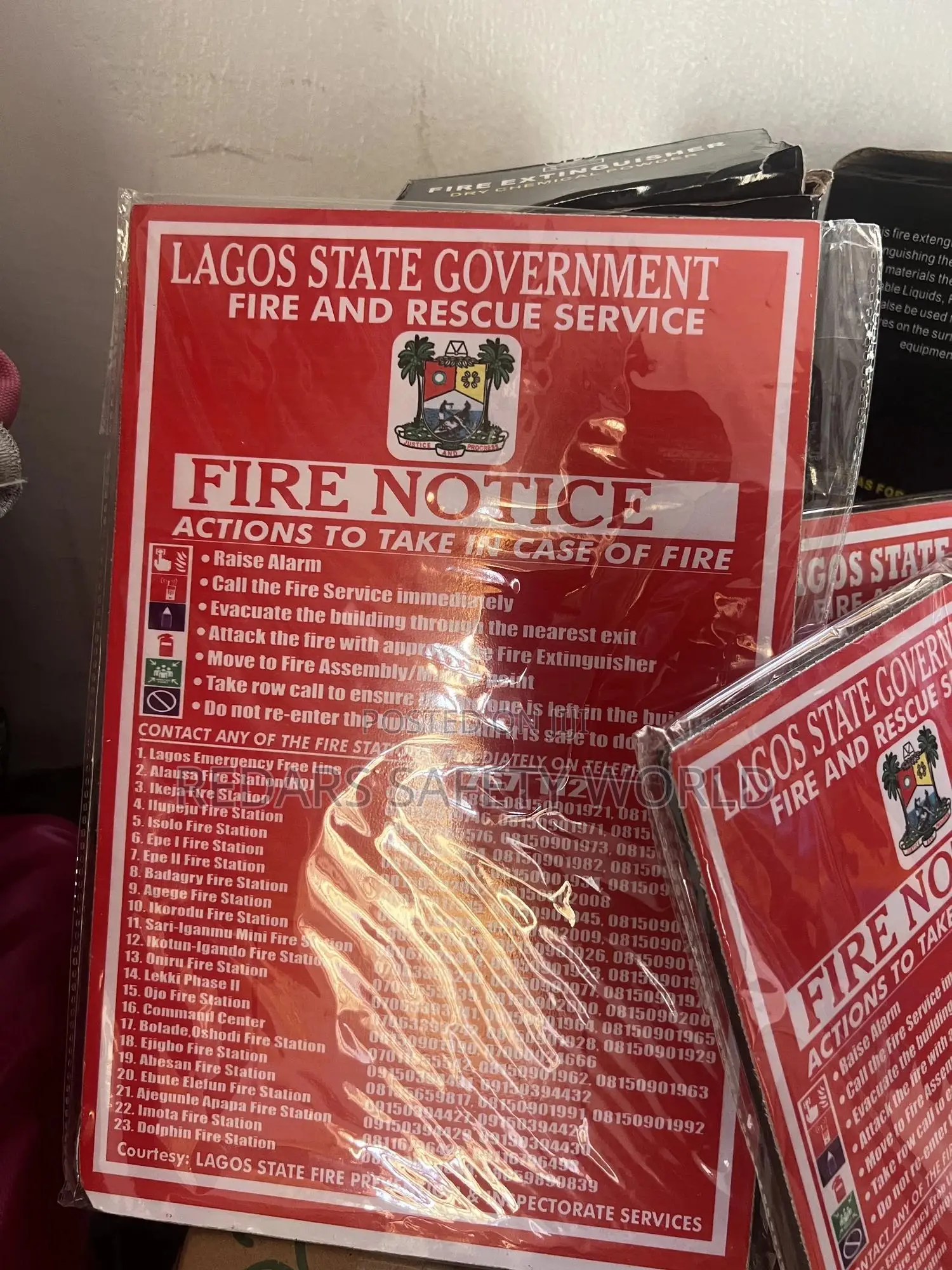 Fire Action Sign