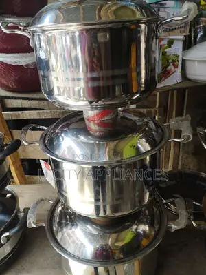 3in1 Set Stainless Pot With Glass Cover