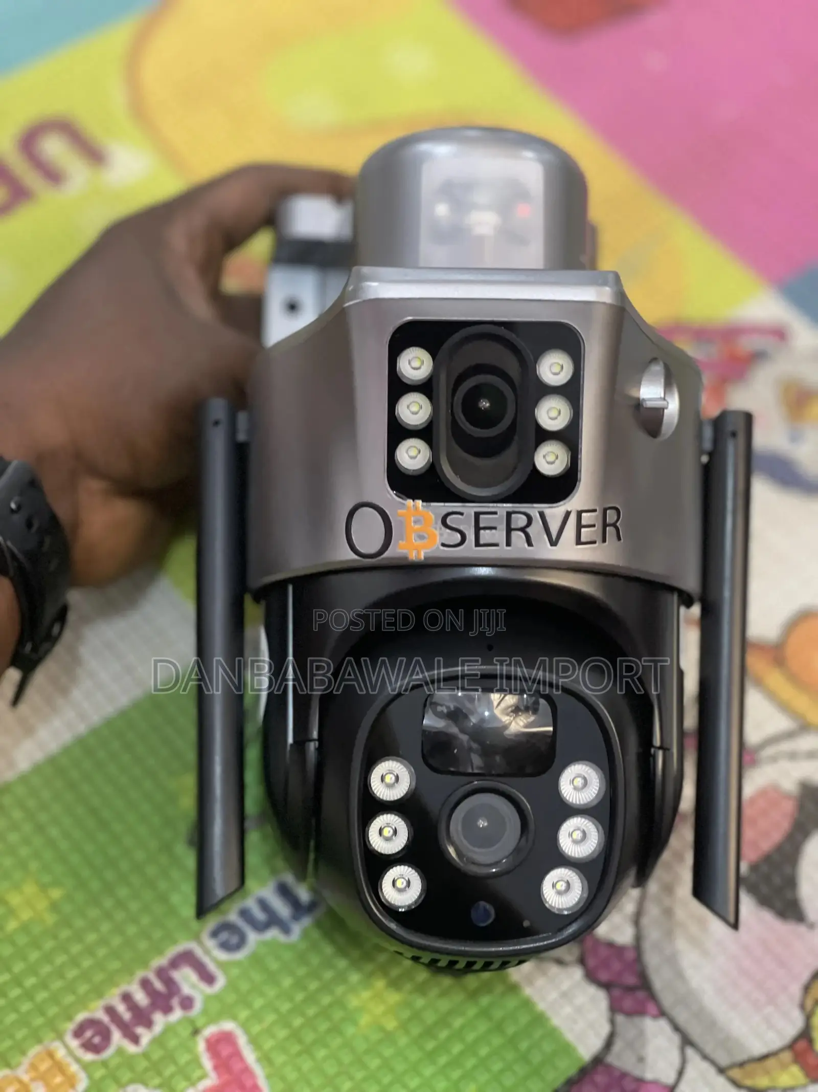 Observer Dual Lens Solar Cctv 4g Security Camera Black