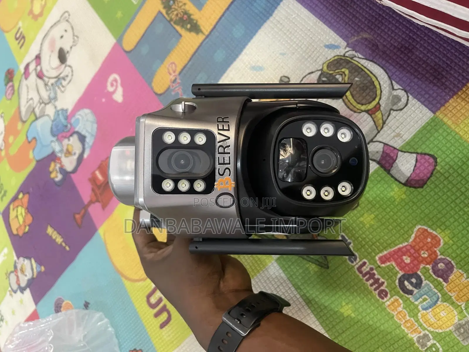 Observer Dual Lens Solar Cctv 4g Security Camera Black