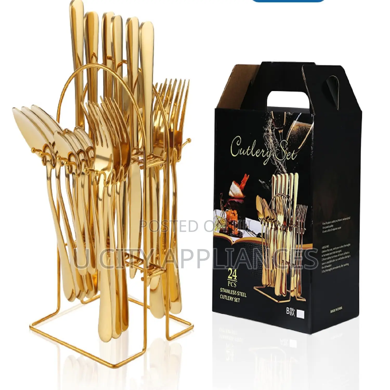 Set of Cutlery 24pcs Gold