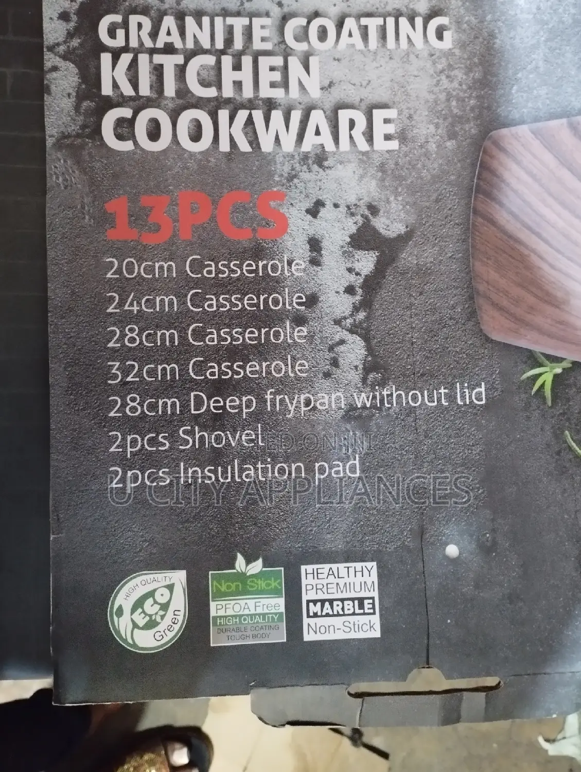 13 PCS Granite Coating Cookware Set Pot