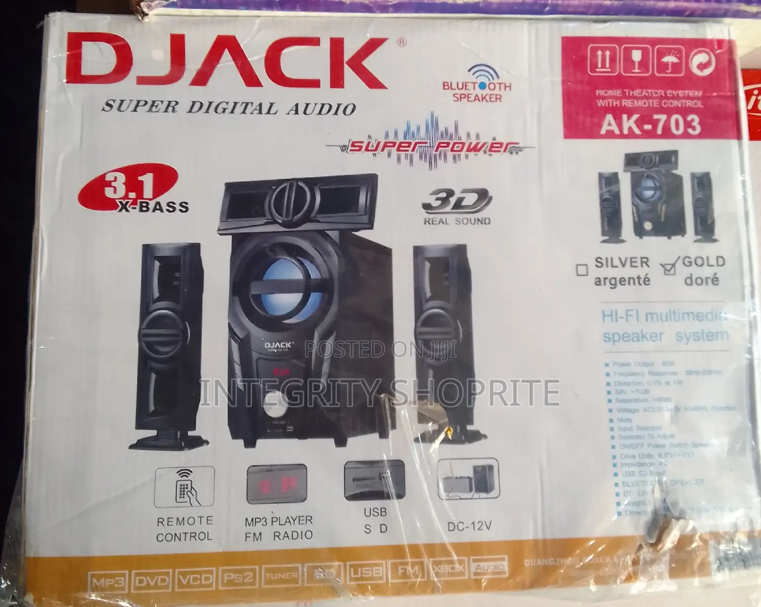 Djack Heavy Duty 3.1chbluetooth Home Theatre Sound System in Lagos Island (Eko) Audio & Music