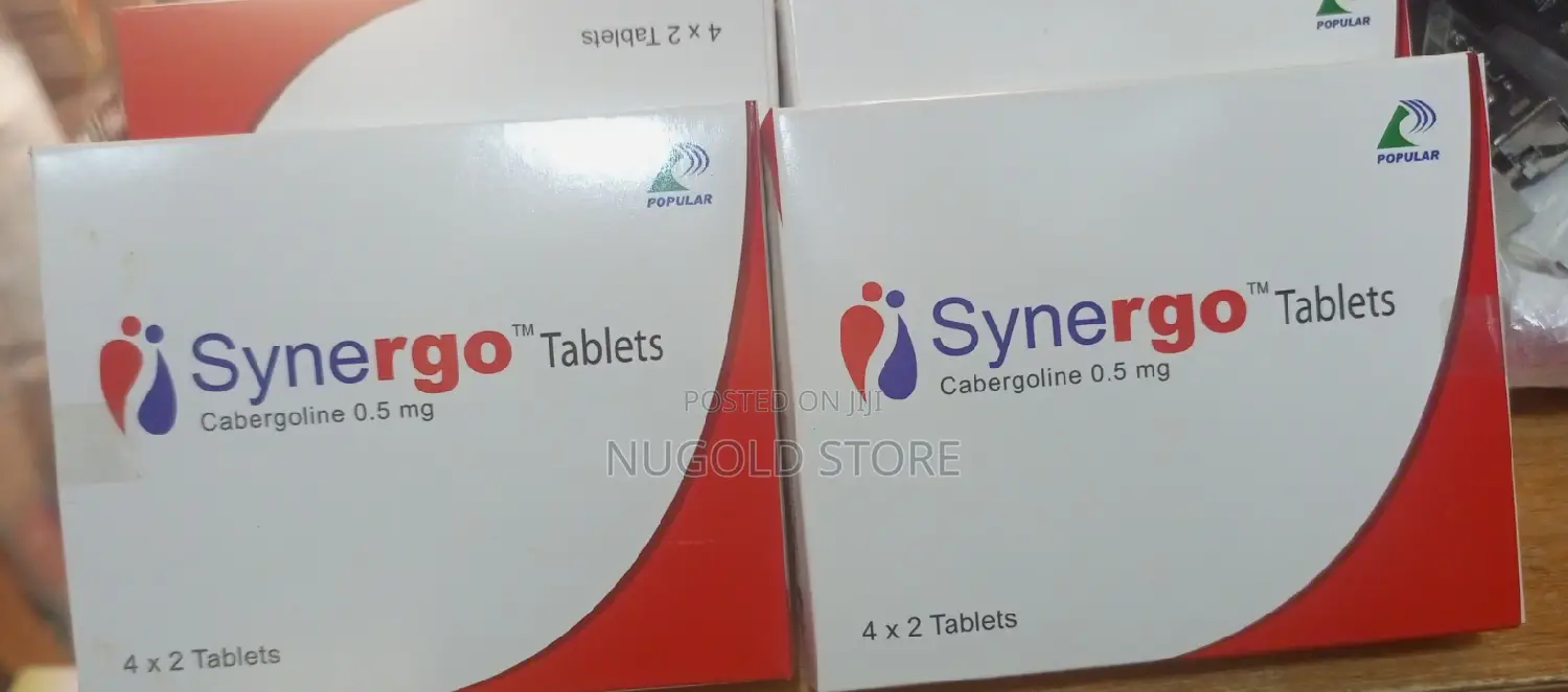 Synergo Cabergoline 0.5mg (Reverse Prolactin Levels) 8 Tabs