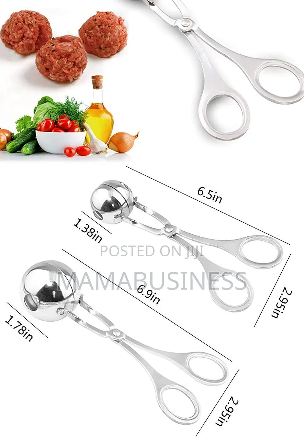 Stainless Steel Meat Ball Scoop, Cake Pop Maker-1pc