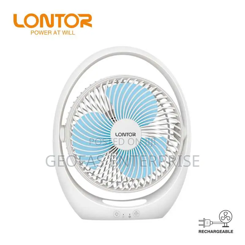 Original Lontor Rechargeable Portable Adjustable Table Fan